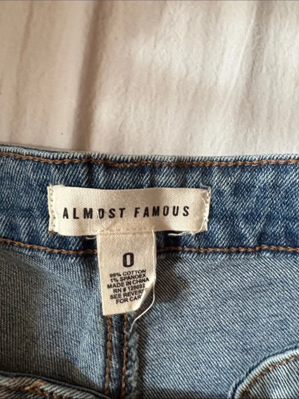 Almost Famous Light Blue Distressed Denim Shorts